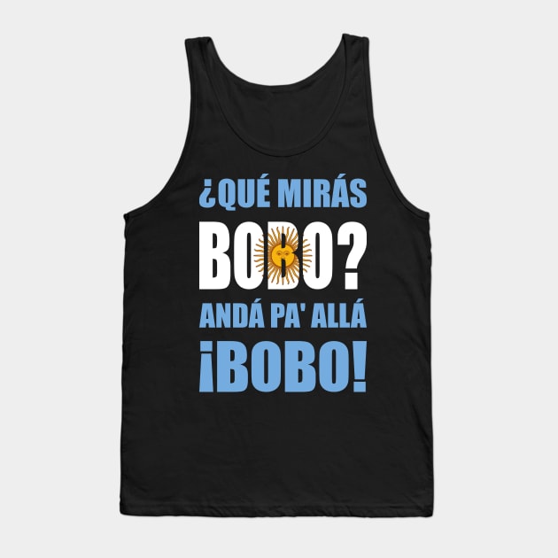 Lionel Messi: Qué Mirás Bobo Tank Top by Zakzouk-store